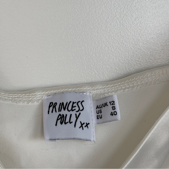 Princess Polly Ivory Satin Tie-Front Cami - Picture 2 of 2